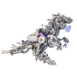 3D DIY Mechanical Dinosaur with Wings Punk Metal Assembly Dinosaur Model Creative Trendy Desk Ornament