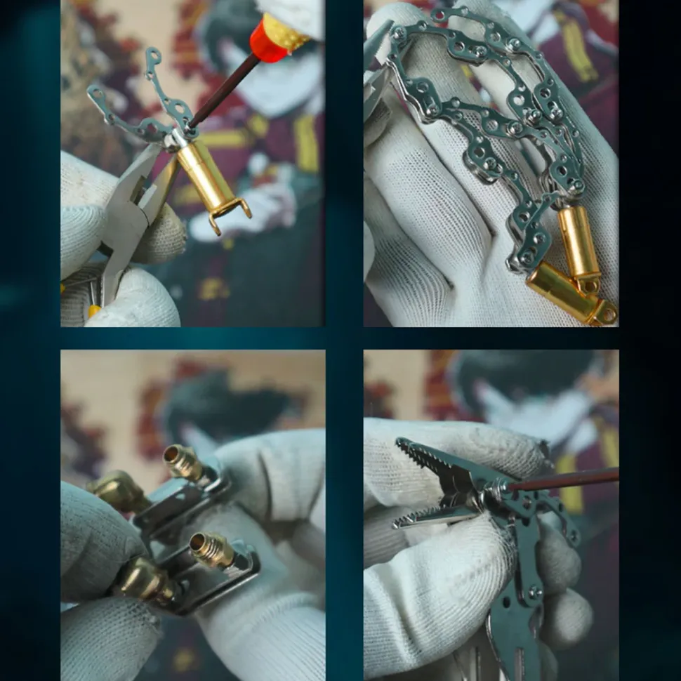 3D DIY Mechanical Dolphin Steampunk Metal Assembly Model Bionic Oceanic Creature Creative Desk Ornament