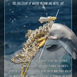 3D DIY Mechanical Dolphin Steampunk Metal Assembly Model Bionic Oceanic Creature Creative Desk Ornament
