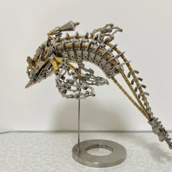 3D DIY Mechanical Dolphin Steampunk Metal Assembly Model Bionic Oceanic Creature Creative Desk Ornament