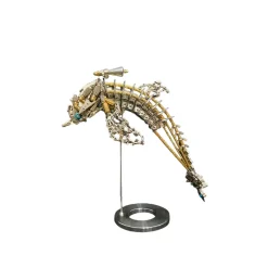 3D DIY Mechanical Dolphin Steampunk Metal Assembly Model Bionic Oceanic Creature Creative Desk Ornament