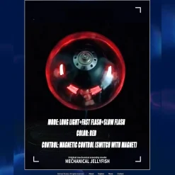3D DIY Mechanical Jellyfish Steampunk Bionic Model with LED Lights Creative Desk Ornament