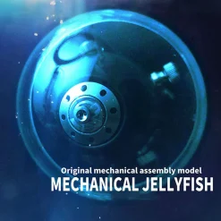 3D DIY Mechanical Jellyfish Steampunk Bionic Model with LED Lights Creative Desk Ornament