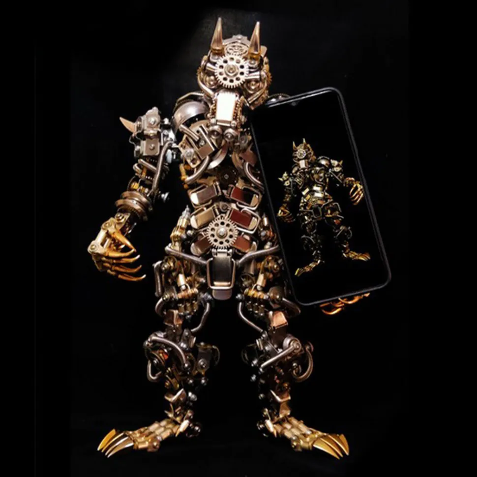 3D DIY Metal Assembly Werewolf Model Hyperrealistic Toy Set