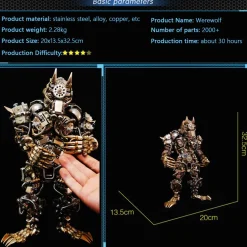3D DIY Metal Assembly Werewolf Model Hyperrealistic Toy Set