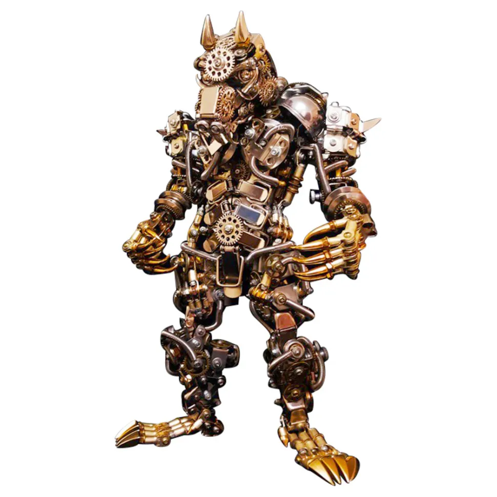 3D DIY Metal Assembly Werewolf Model Hyperrealistic Toy Set