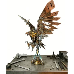 3D DIY Steampunk Metal Mechanical Eagle Model Kit, Creative Trendy Display - 650PCS