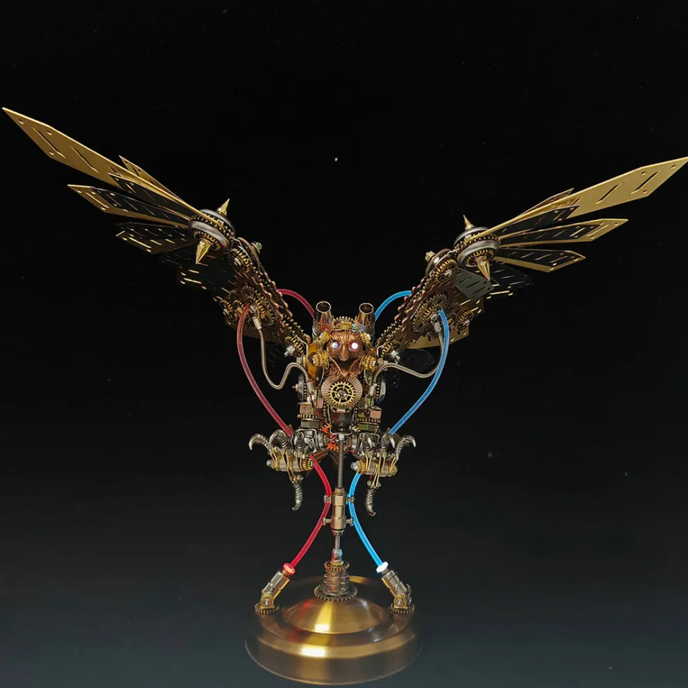 3D DIY Steampunk Metal Mechanical Eagle Model Kit, Creative Trendy Display - 650PCS