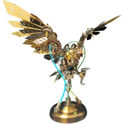 3D DIY Steampunk Metal Mechanical Eagle Model Kit, Creative Trendy Display - 650PCS