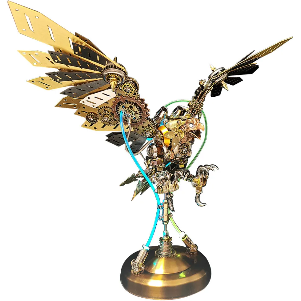 3D DIY Steampunk Metal Mechanical Eagle Model Kit, Creative Trendy Display - 650PCS