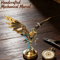 3D DIY Steampunk Metal Mechanical Eagle Model Kit, Creative Trendy Display - 650PCS