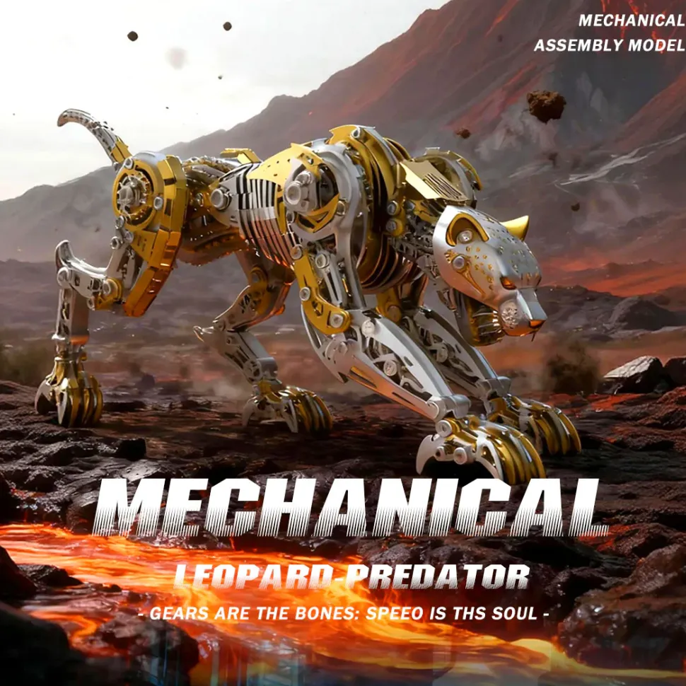 3D Full-Metal Mechanical Leopard Model Kit