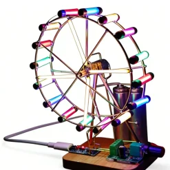 DIY Metal Industrial-Style Windmill Lamp Model Kit - Rotatable Creative Desktop Lamp