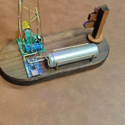 DIY Metal Wire Five-Vane Windmill LED Lamp Kit – Hand Soldering Assembly Model