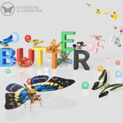 3D Mechanical Butterfly Assembly Model Kit for Art Collectors