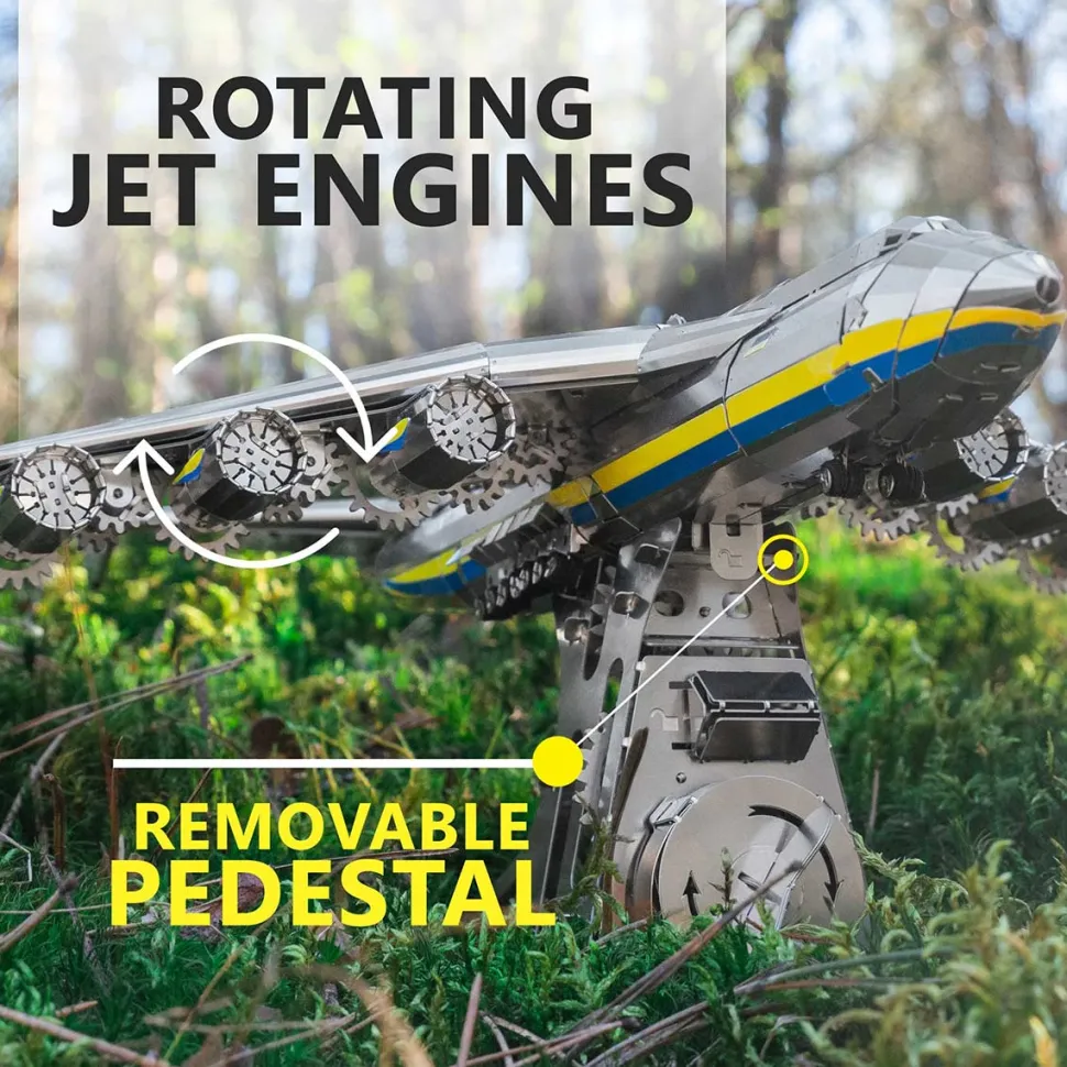 3D Metal AN-225 MRIYA Aircraft Model Kit, Collectible Desktop Display for Aviation Lovers-270PCS
