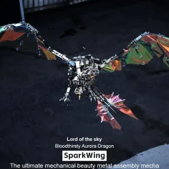 3D Metal Bloodthirsty Aurora Dragon Assembly Model Kit