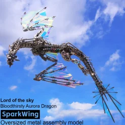 3D Metal Bloodthirsty Aurora Dragon Assembly Model Kit