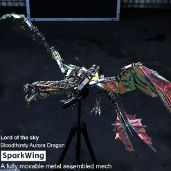 3D Metal Bloodthirsty Aurora Dragon Assembly Model Kit