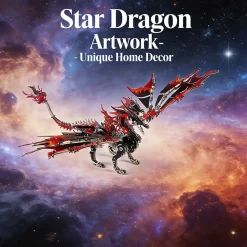 3D Metal DIY Mechanical Fire-Breathing Dragon Model Kit, Creative Trendy Display-200+PCS