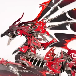 3D Metal DIY Mechanical Fire-Breathing Dragon Model Kit, Creative Trendy Display-200+PCS
