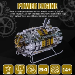 3D Metal Engine Assembly Model Kit for Science Education Lovers