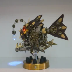 3D Metal Lantern Fish DIY Steampunk Assembly Anglefish Model Colorful Lamp Creative Trendy Toy -700PCS
