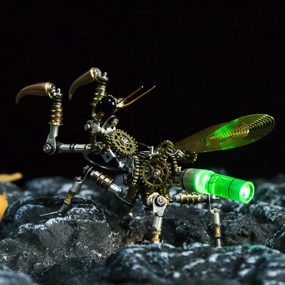 3D Metal Mantis Model DIY Kits Mantis with Night Light -300PCS+