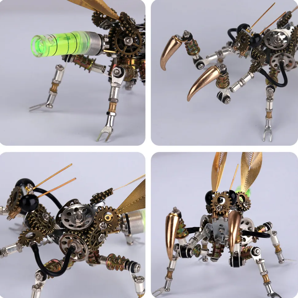 3D Metal Mantis Model DIY Kits Mantis with Night Light -300PCS+