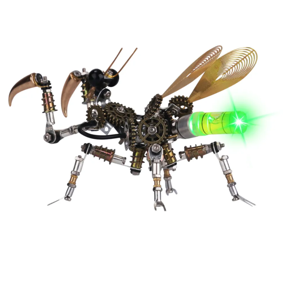 3D Metal Mantis Model DIY Kits Mantis with Night Light -300PCS+