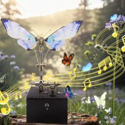 3D Metal Mechanical Butterfly Music Box Model Kit