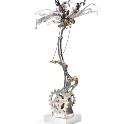 3D Metal Mechanical Butterfly Assembly Model Kit with Mechanical Transmission