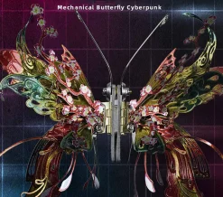 3D Metal Mechanical Butterfly Assembly Model Kit with Mechanical Transmission