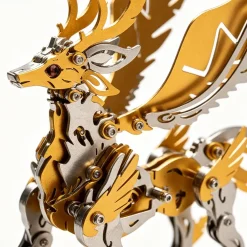 3D Metal Mechanical Deer DIY Assembly Model Kit, Futuristic Desktop for Adults and Collectors