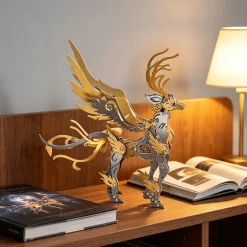 3D Metal Mechanical Deer DIY Assembly Model Kit, Futuristic Desktop for Adults and Collectors