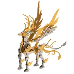 3D Metal Mechanical Deer DIY Assembly Model Kit, Futuristic Desktop for Adults and Collectors