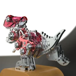 3D Metal Mechanical Dinosaur Model Kit DIY Tyrannosaurus Rex Assembly Model - 160PCS