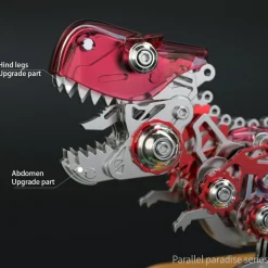 3D Metal Mechanical Dinosaur Model Kit DIY Tyrannosaurus Rex Assembly Model - 160PCS