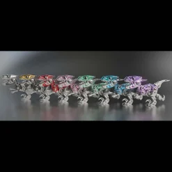 3D Metal Mechanical Dinosaur Model Kit DIY Velociraptor Assembly Model - 160PCS