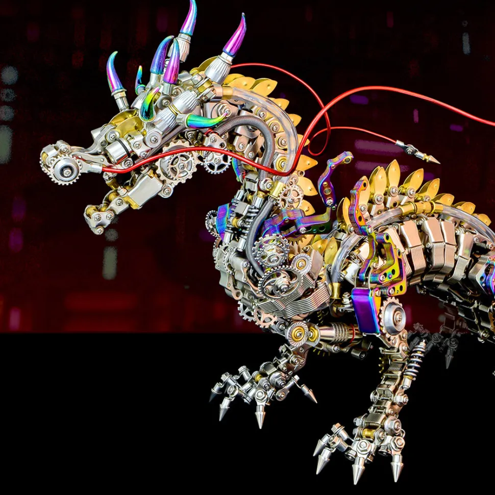 3D Metal Mechanical Dragon Crafts DIY Assembly Model Kit Art Device for Kids, Teens and Adults-2030+PCS