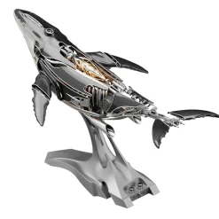 3D Metal Mechanical Humpback Whale Model Kit– DIY Marine Creature Assembly Puzzle Toy