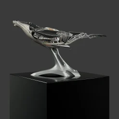 3D Metal Mechanical Humpback Whale Model Kit– DIY Marine Creature Assembly Puzzle Toy
