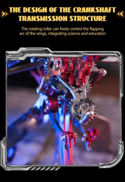3D Metal Mechanical Phoenix Assembly Model Kit with Mechanical Transmission