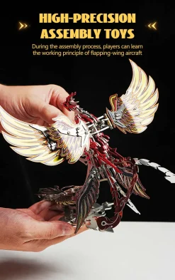3D Metal Mechanical Phoenix Assembly Model Kit with Mechanical Transmission