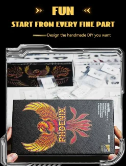 3D Metal Mechanical Phoenix Assembly Model Kit with Mechanical Transmission