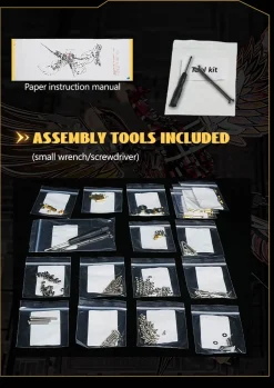3D Metal Mechanical Phoenix Assembly Model Kit with Mechanical Transmission