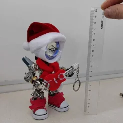 3D Metal Mechanical Punk Guitarist Robot Christmas Colorful Ambient Lamp Model Assembly Kit for Kids, Teens, and Adults-366PCS