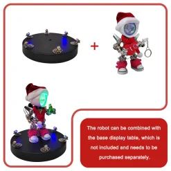 3D Metal Mechanical Punk Guitarist Robot Christmas Colorful Ambient Lamp Model Assembly Kit for Kids, Teens, and Adults-366PCS