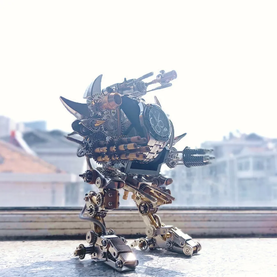 3D Metal Mechanical Puzzle Magnetic Mecha DIY Assembly Model Kit for Kids, Teens, and Adults
