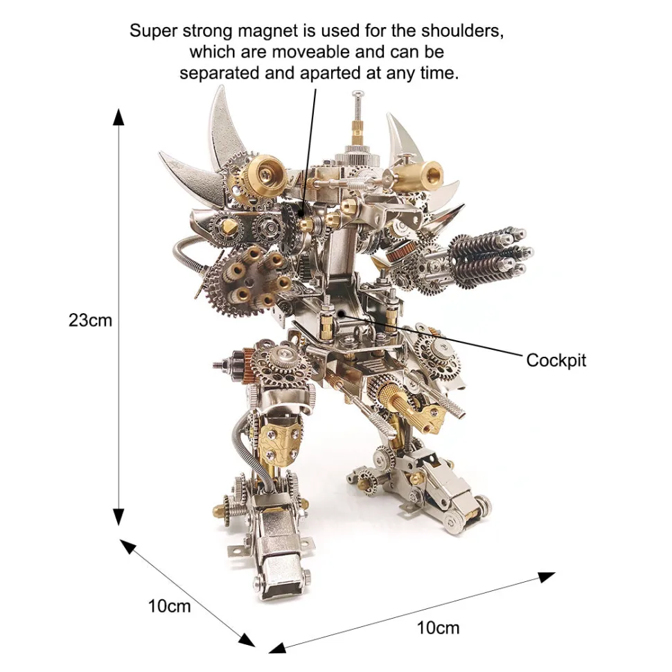 3D Metal Mechanical Puzzle Magnetic Mecha DIY Assembly Model Kit for Kids, Teens, and Adults